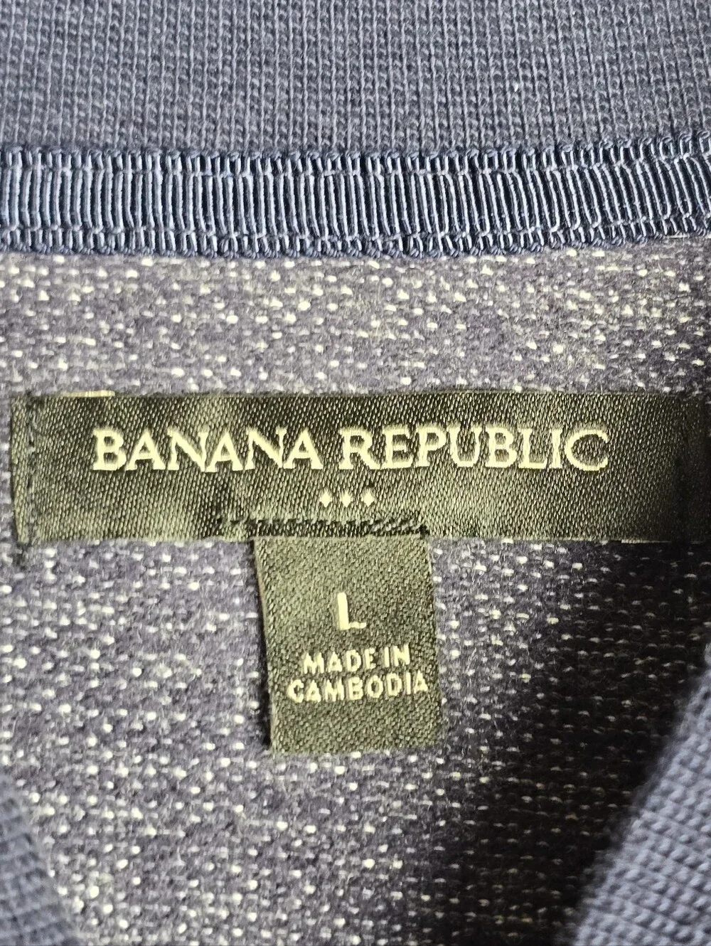 Banana Republic Men Knit Bomber Jacket Navy Blue Full Zip Sweater Large 530765-0